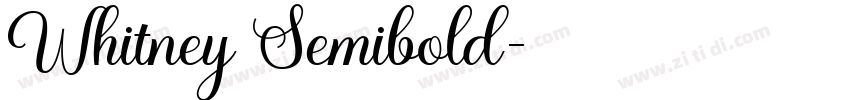 Whitney Semibold字体转换